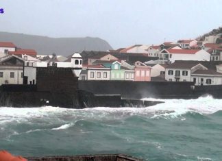 Aviso amarelo alargado a todas as ilhas dos Açores dr