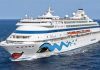 navio ‘AIDAcara’ no Porto da Horta