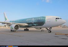 Decoração do Airbus A330 da Azores Airlines considerada uma das mais belas do mundo DR