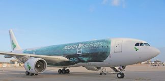 Decoração do Airbus A330 da Azores Airlines considerada uma das mais belas do mundo DR