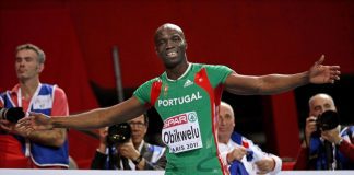 Francis Obikwelu campeão mundial de 60 metros em veteranos