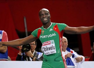 Francis Obikwelu campeão mundial de 60 metros em veteranos