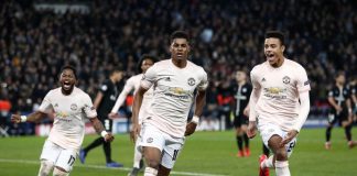 Manchester United dá a volta à eliminatória ao derrotar PSG por 3-1 nos oitavos de final