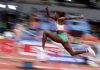 Susana Costa e Patrícia Mamona na final do triplo salto dos Europeus de pista coberta