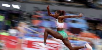 Susana Costa e Patrícia Mamona na final do triplo salto dos Europeus de pista coberta