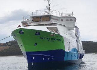 Atlânticoline – Já foi lançado à água o navio “Mestre Jaime Feijó”