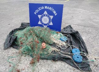 Polícia Marítima apreende cerca de 150 metros de rede e pescado ao largo da Ilha de Santa Maria