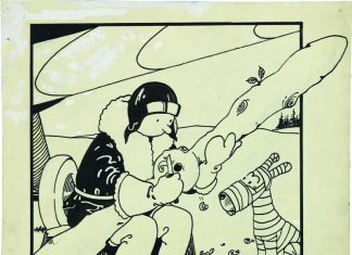 Desenho da capa do primeiro livro de Tintim vendido por um milhão de euros