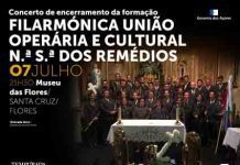 Museu das Flores acolhe concerto de encerramento da formação da Filarmónica União Operária e Cultural Nossa Senhora dos Remédios