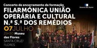 Museu das Flores acolhe concerto de encerramento da formação da Filarmónica União Operária e Cultural Nossa Senhora dos Remédios
