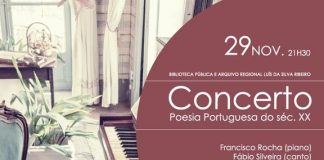 Biblioteca Pública Luís da Silva Ribeiro, em Angra do Heroísmo, promove concerto “Poesia Portuguesa do século XX”