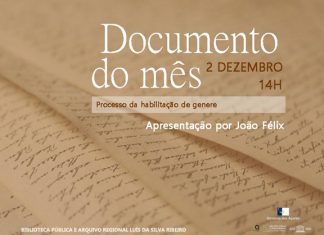 Biblioteca Pública Luís da Silva Ribeiro, em Angra do Heroísmo, apresenta Documento do Mês