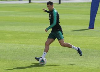 Ronaldo sem limitações no primeiro treino de Portugal