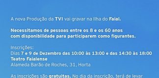 Nova Produção de Ficção – TVI procura figurantes no Faial