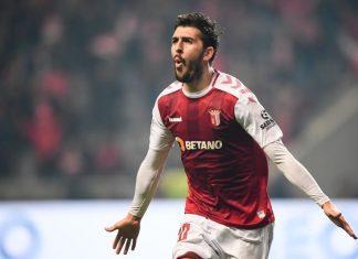 ‘Bis’ de Paulinho permite reviravolta do Sporting de Braga sobre o Tondela