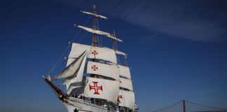 Tripulação do navio Sagres em frenesim antes da viagem que Magalhães fez há 500 anos