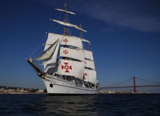 Tripulação do navio Sagres em frenesim antes da viagem que Magalhães fez há 500 anos