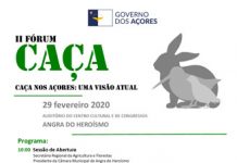 Governo dos Açores realiza II Fórum da Caça na ilha Terceira, a 29 de fevereiro