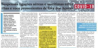 SATA e Atlânticoline – Suspensas ligações aéreas e marítimas entre ilhas e voos provenientes de fora dos Açores