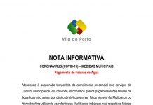 Coronavírus (COVID-19) – Medidas Municipais – Pagamento de Faturas de Água