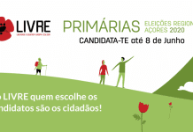 ELEIÇÕES LEGISLATIVAS REGIONAIS DOS AÇORES 2020 – Concluído processo de primárias abertas do LIVRE