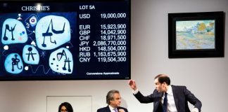 Pintura “Tours d’arme” de Vieira da Silva no leilão global da Christie´s