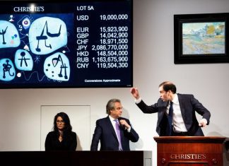 Pintura “Tours d’arme” de Vieira da Silva no leilão global da Christie´s