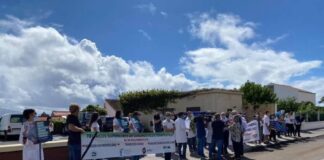 Manifestação – Técnicos de diagnóstico e terapêutica dos Açores protestaram em frente à Assembleia Legislativa