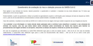 Governo disponibiliza solução My Safe Azores para simplificar e agilizar entrada na Região