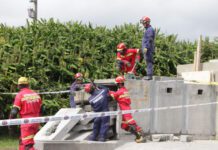 Bombeiros dos Açores com elementos formados no nível Intermédio de Intervenção em Estruturas Colapsadas