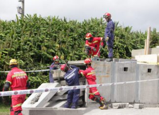 Bombeiros dos Açores com elementos formados no nível Intermédio de Intervenção em Estruturas Colapsadas