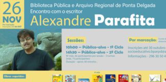 Biblioteca Pública e Arquivo Regional de Ponta Delgada promove encontro com o escritor Alexandre Perafita DR/GACS