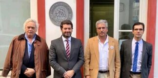 André Ventura, Carlos Augusto e Orlando Lima na defesa da economia Terceirense! DR/CHEGA