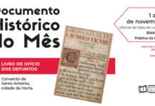 Biblioteca Pública João José da Graça, na Horta, expõe Documento Histórico do Mês DR/GACS