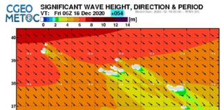 A Marinha e a Autoridade Marítima Nacional alertam para o agravamento da agitação marítima nos Açores a partir de amanhã DR/MARINHA
