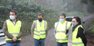 Ana Luís e Tiago Branco visitam obras de reabilitação do troço da estrada regional Largo Jaime de Melo/Ribeira do Cabo DR/PS