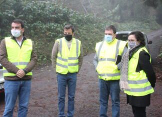 Ana Luís e Tiago Branco visitam obras de reabilitação do troço da estrada regional Largo Jaime de Melo/Ribeira do Cabo DR/PS