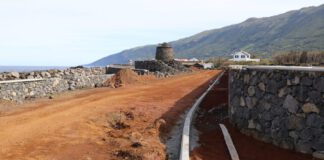 Presidente da Câmara de São Roque do Pico Visitou Obras da Avenida do Moinho DR