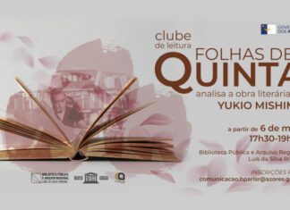 Governo dos Açores promove dinamização do Clube de Leitura “Folhas de Quinta” dedicada à obra de Yukio Mishima DR/GACS