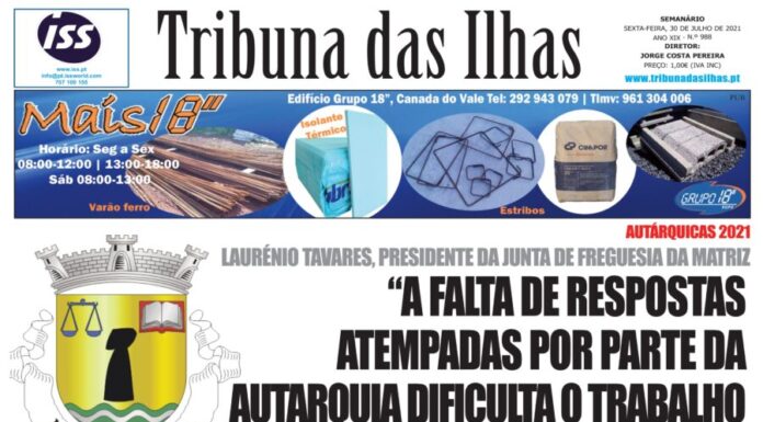 Capa da edição n.º 988 de 30 de julho 2021