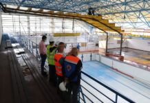 Decorrem as obras na Piscina Municipal DR