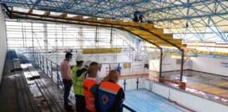Decorrem as obras na Piscina Municipal DR