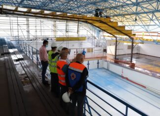Decorrem as obras na Piscina Municipal DR