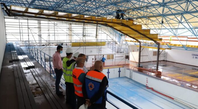 Decorrem as obras na Piscina Municipal DR
