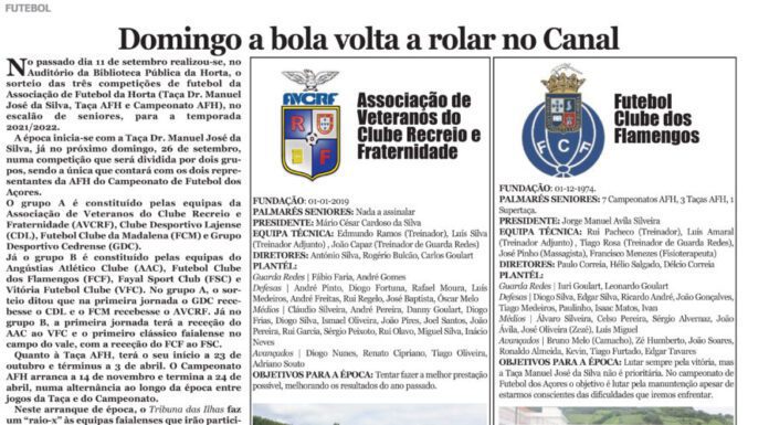 Domingo a bola volta a rolar no Canal