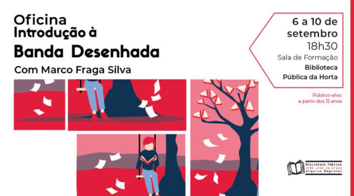 Oficina de Introdução à Banda Desenhada na Biblioteca da Horta de 6 a 10