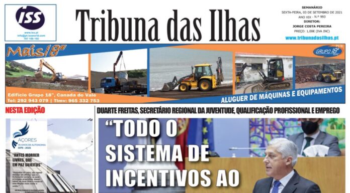 Capa da edição n.º 993 de 3 de agosto 2021 – Especial 45 Anos da Autonomia