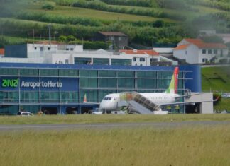 Embraer da “TAP EXPRESS” escalou Aeroporto da Horta