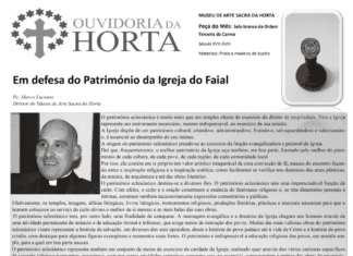 Página da responsabilidade da Ouvidoria da Horta
