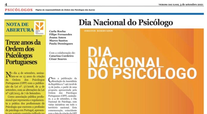 Psicólogos nos Açores – Página da responsabilidade da Ordem dos Psicólogos dos Açores